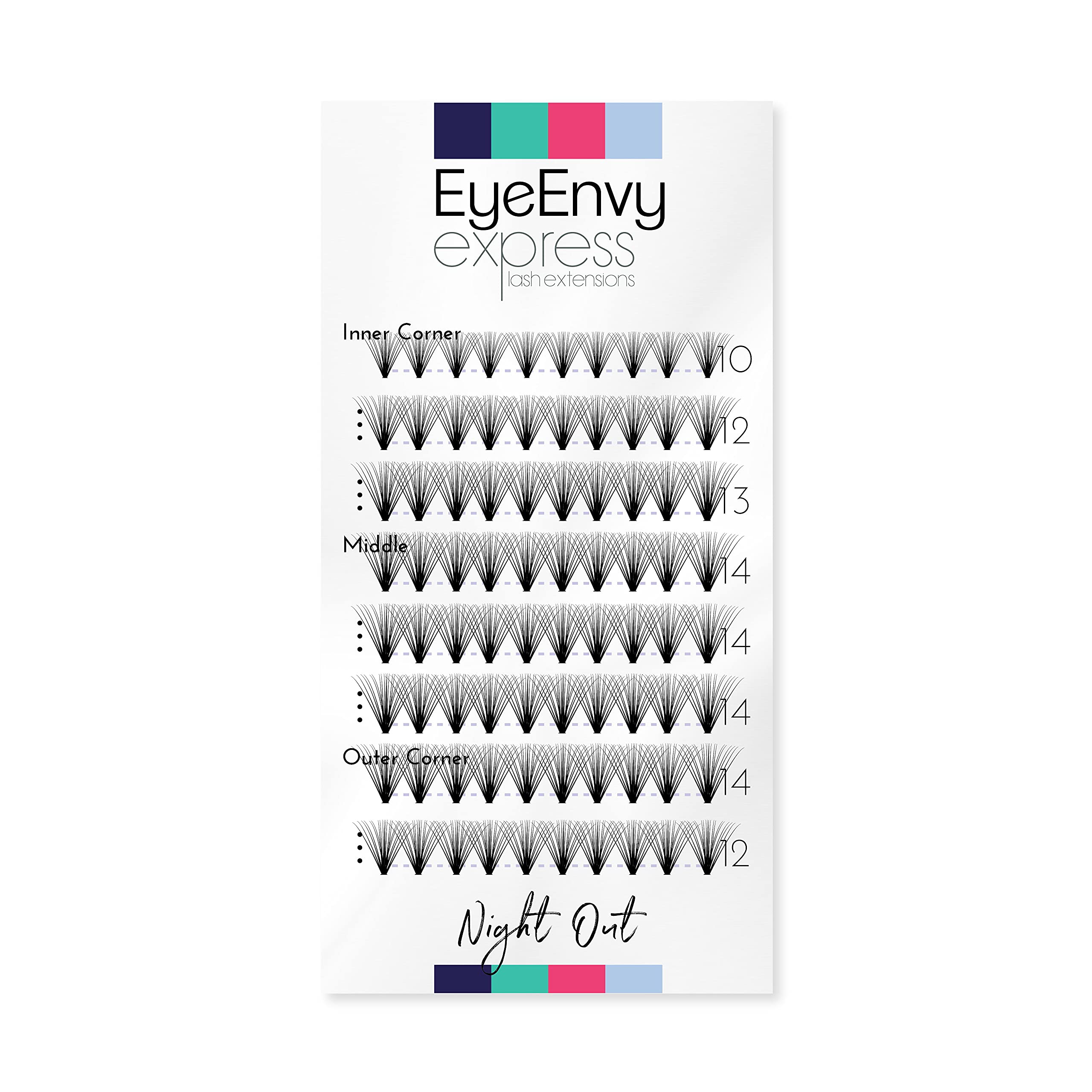 EyeEnvy express lash extensionsPOP Like a Pro' Night Out Thick Mink Individual Cluster Lashes Mixed Length (SIGNATURE LOOK)