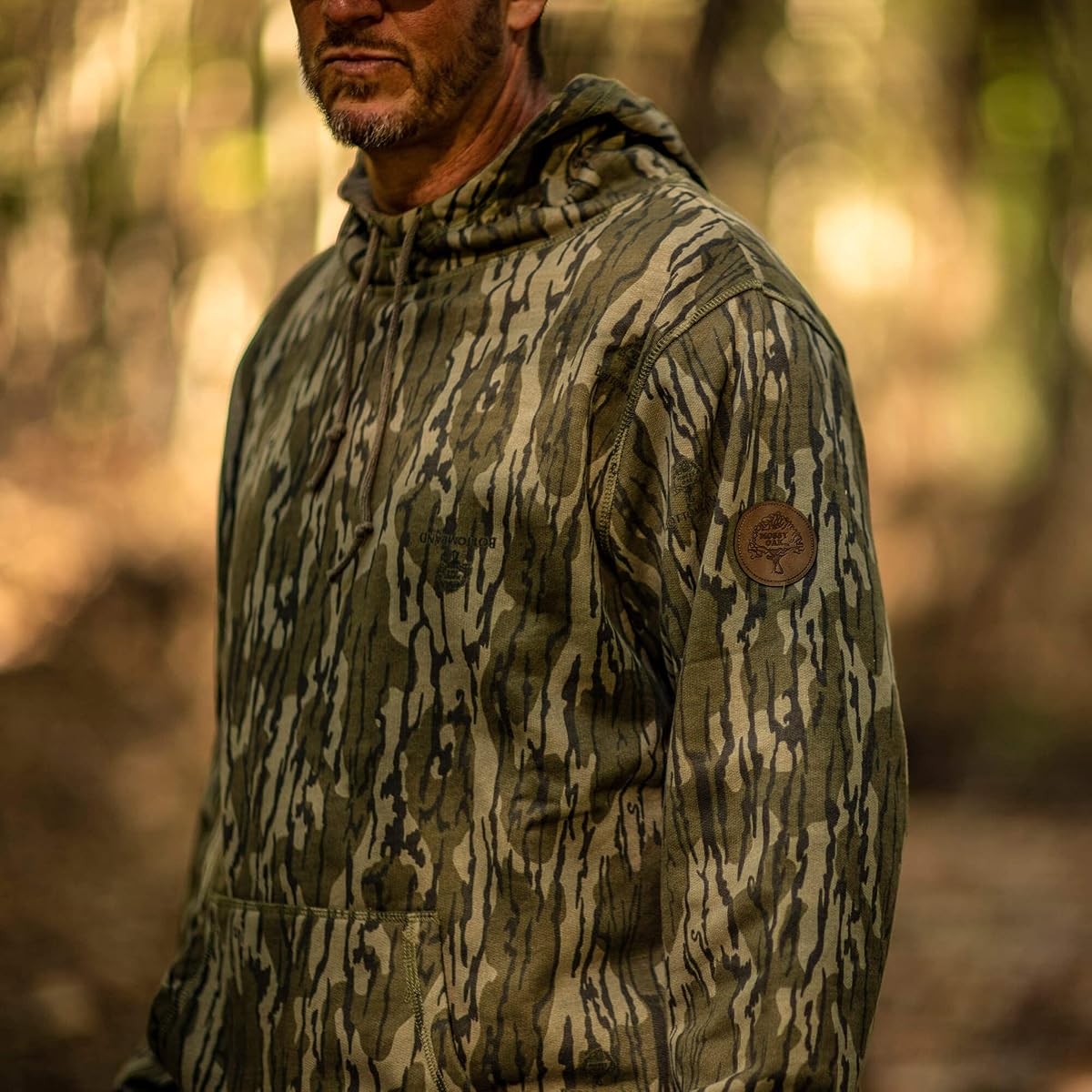 Mossy Oak Męski sweter z kapturem, kamuflaż, styl vintage