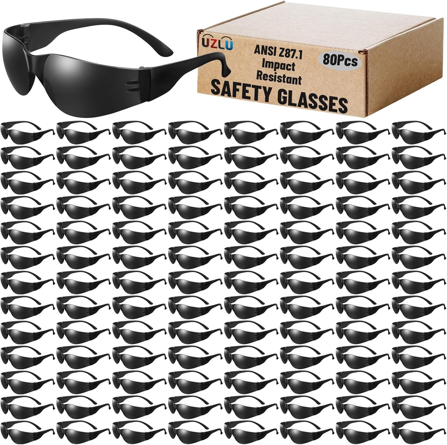 80 PCS Safety Glasses Bulk Unisex...