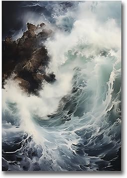 Seaside Elegance, Fine Art Ocean Photography Print, Aerial Wave Beach Wall Art, Captivating Landscape Fine Art Photography for Home Decor, Poster, Home Decor