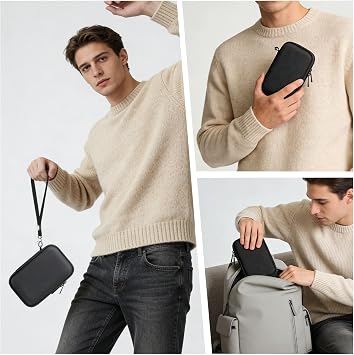 BOVKE Camera Case for Canon PowerShot SX740 / SX730 / G7 X Mark III / G7X Mark II / V1 Digital Camera, Hard Protective Holder Travel Storage Bag, Mesh Pocket fits Cable, Batteries, SD Card, Black
