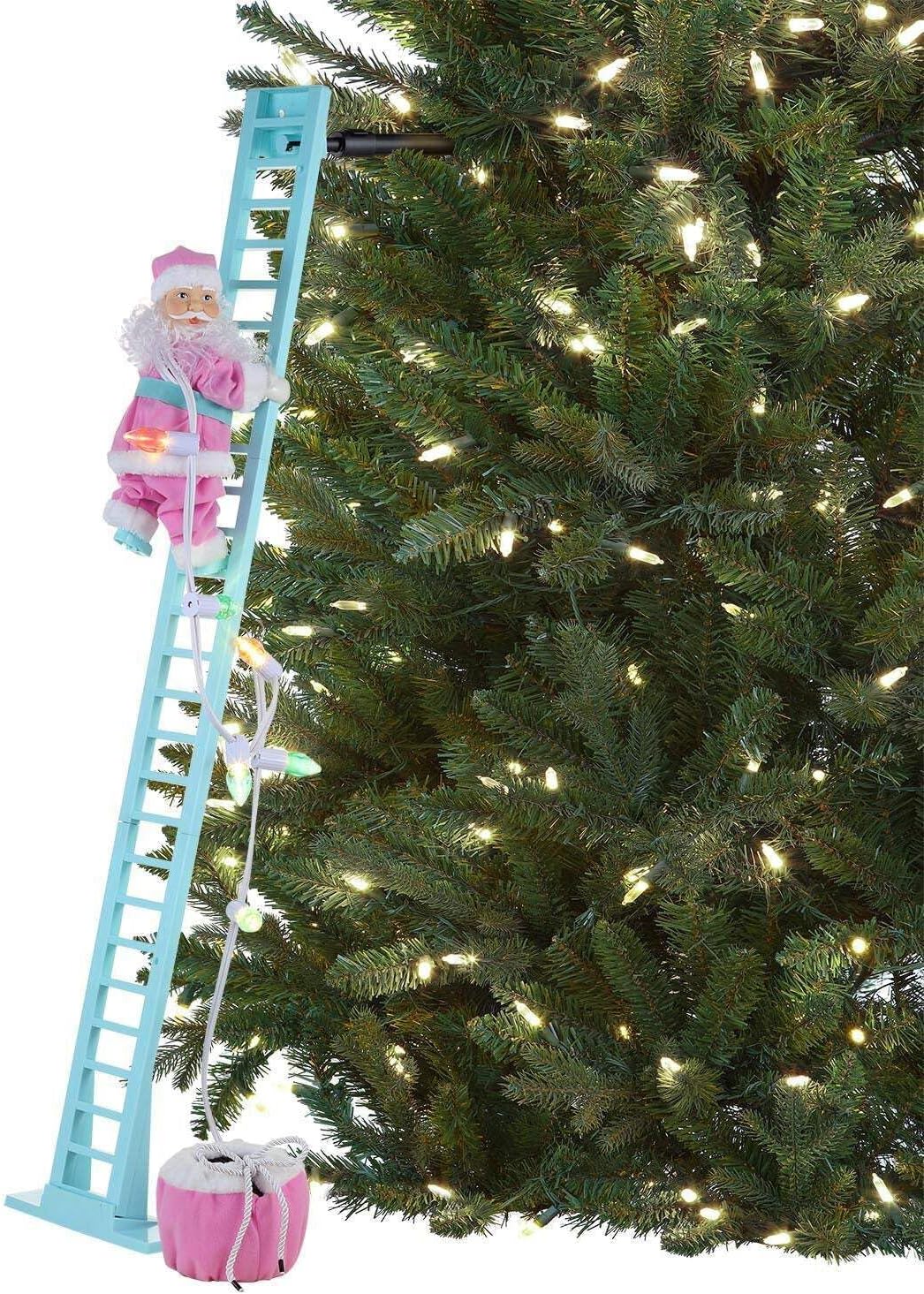 Mr. Christmas 43 in. Animated Pastel Super Climbing White Santa