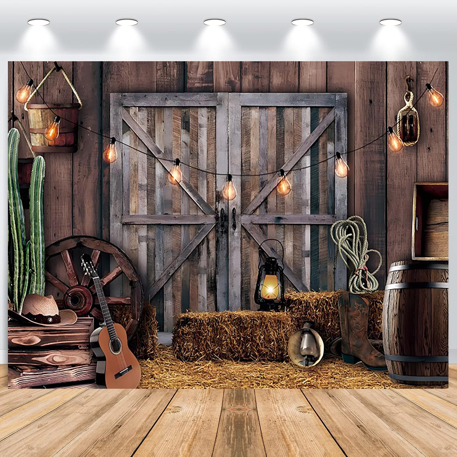 Western-Fotohintergrund 2,1x1,5 M – Wildwest-Kulisse Für Partys & Fotos