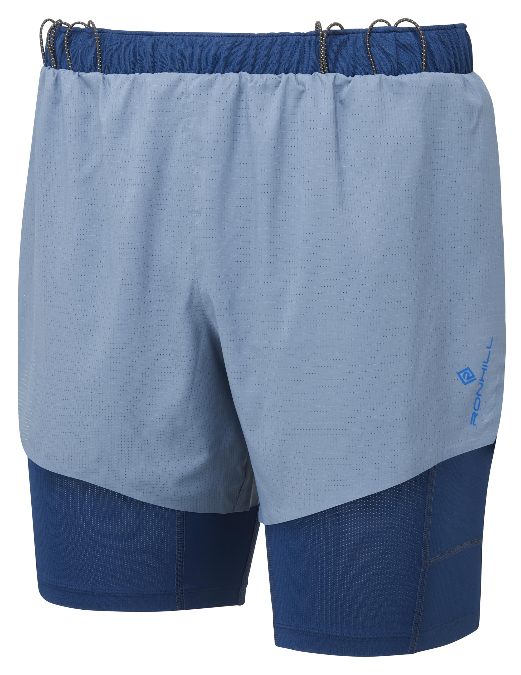 Ronhill Running, Men's Tech Race Twin 2in1 Short, Lake/Dark Navy, L