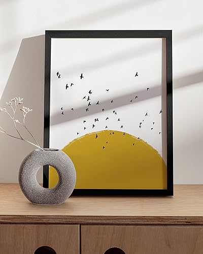 Miniatura 5 de HAUS AND HUES Arte de pared nórdico con impresión artística de sol  Arte de pared amarillo  Decoración de pared moderna de mediados de siglo,