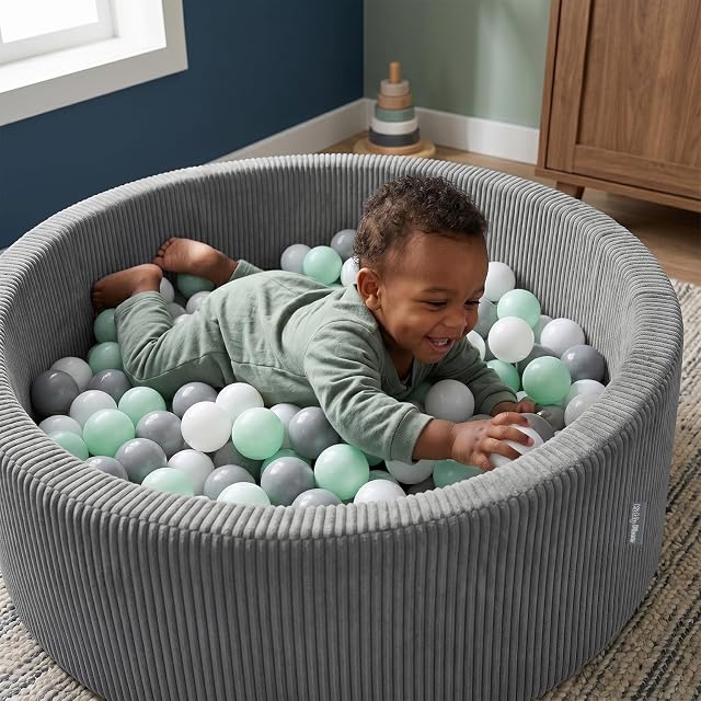 Foto 5 de 7 de KiddyMoon Piscina para Bebé Y Niño, 90 X 30 Cm con 200 Bolas, Piscina Infantil De Espuma Suave