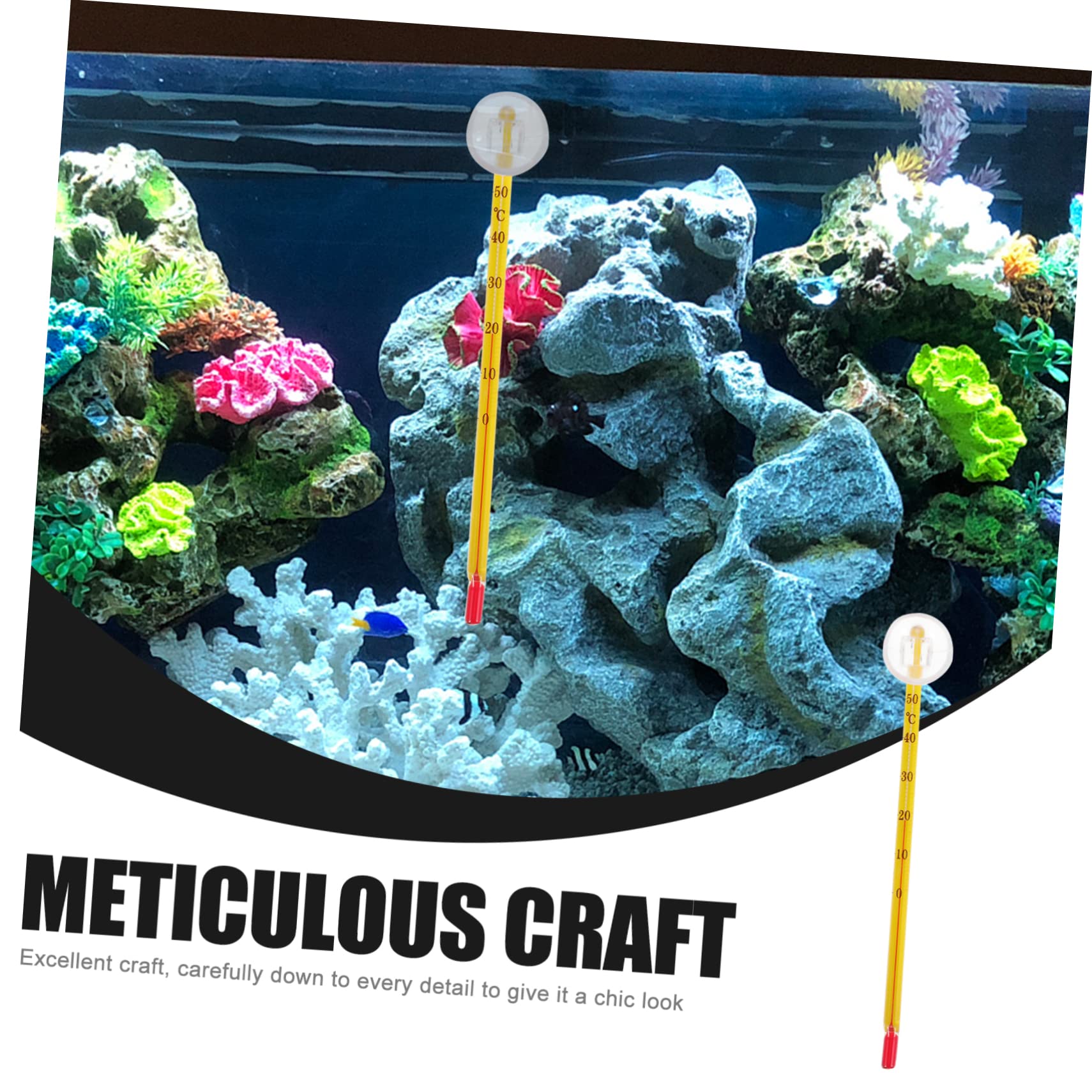 UPKOCH 2 Set Termometro Per Acquari Temperatura Acquario Termometri Digitali Accessori Per Acquari Di Tartarughe Termometro Per Serbatoio Di Pesce Bicchiere 10 Pezzi*2