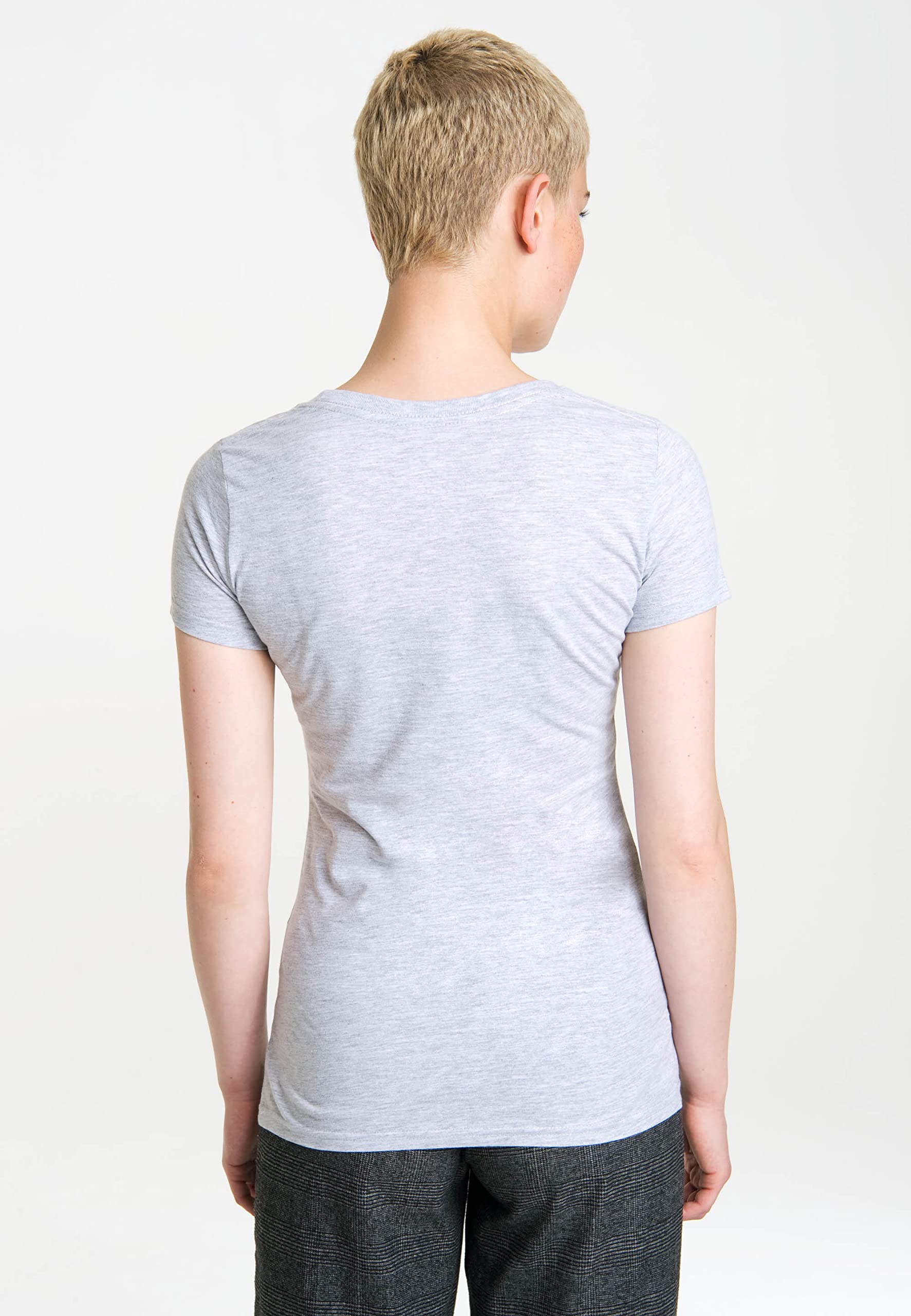 Logoshirt® Pippi Langstrumpf & Herr Nilsson T-Shirt Damen | Offiziell lizenzierter Pippi-Langstrumpf-Fanartikel, weiche Baumwolle, T-Shirt mit hochwertigem Frontprint