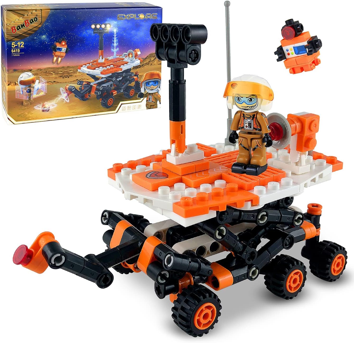 Toy Building Sets, Mars Rover Building Blocks, Star Wars Building Blocks, Double Deck Tank Building Blocks, Astronaut Toys for Kids, A Great Gift for Children 5-12 Year Old (265 Pieces)