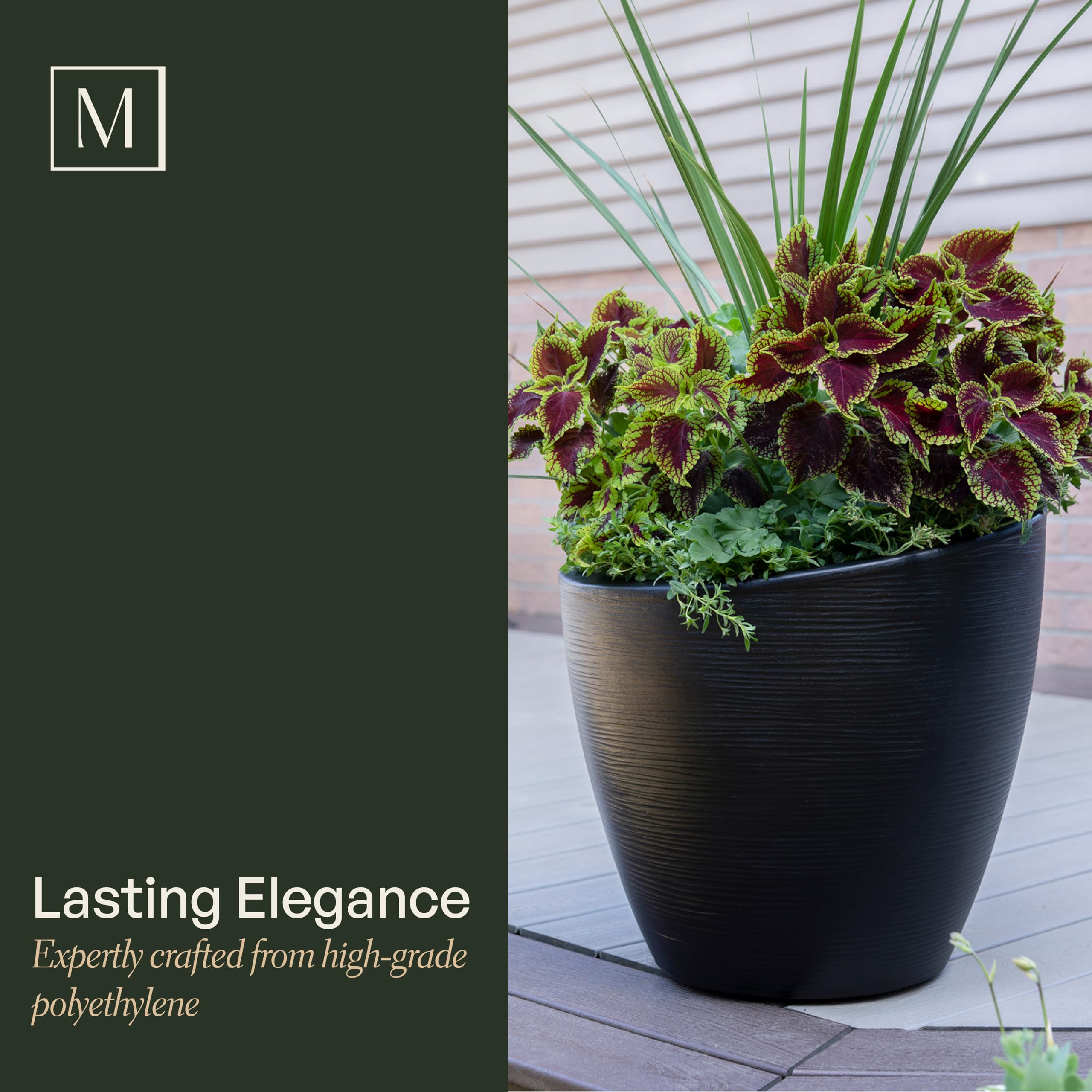 CHLOROS ガーデニング プランター Amazon.co.jp: Mayne 8879-B Modesto 20インチ ブラック ラウンド