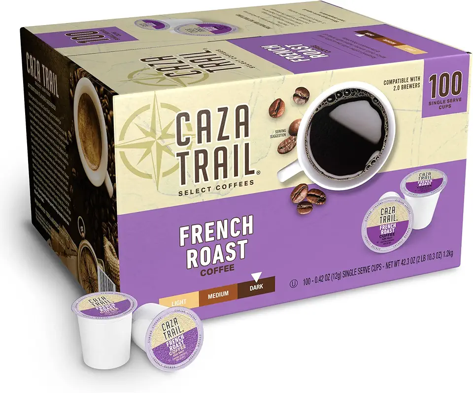 Caza Trail Coffee Pods, French Roast, Single ...