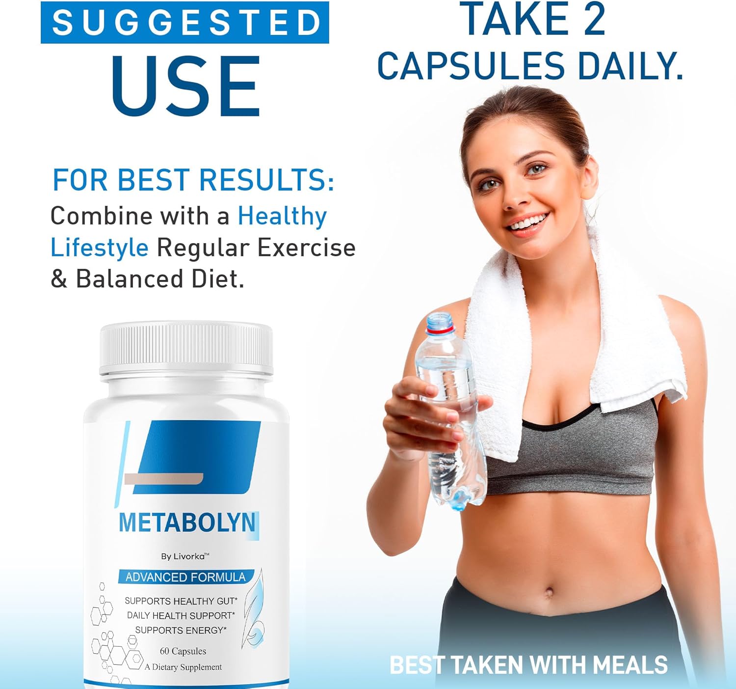 (3 Pack) Metabolyn Capsules - Original Metabolyn All Natural Advanced Formula Supplement Pills Support Health - Maximum Strength, Daily Premium for Overall Health & Wellness, 180 Capsules for 3 Months