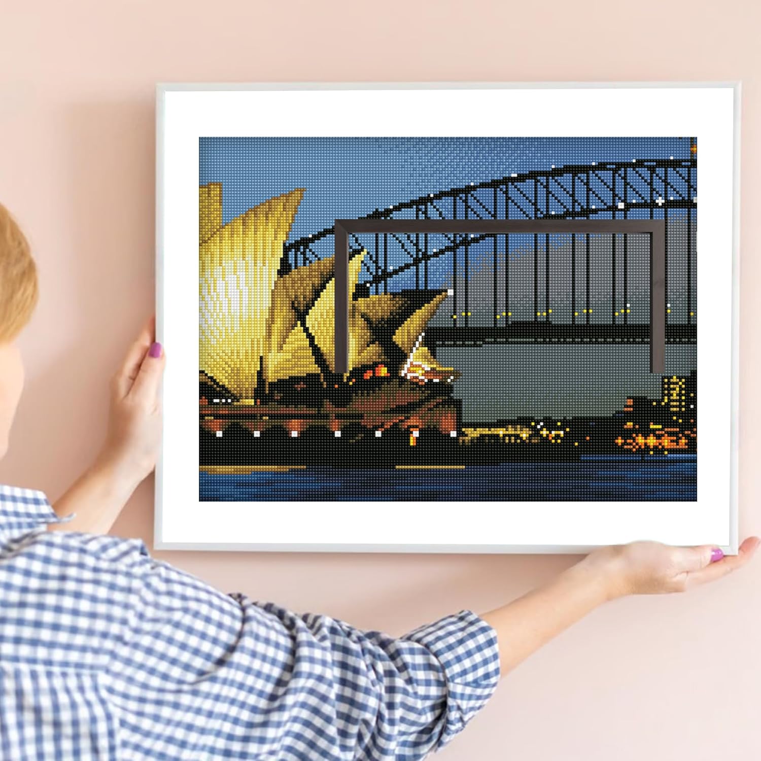 DIAMOND DOTZ Sydney by Night Scenery Diamond Painting Kits for Adults - Diamond Art Kits a Relaxing Creative Craft Kit with Dotz Gems 20"x16"