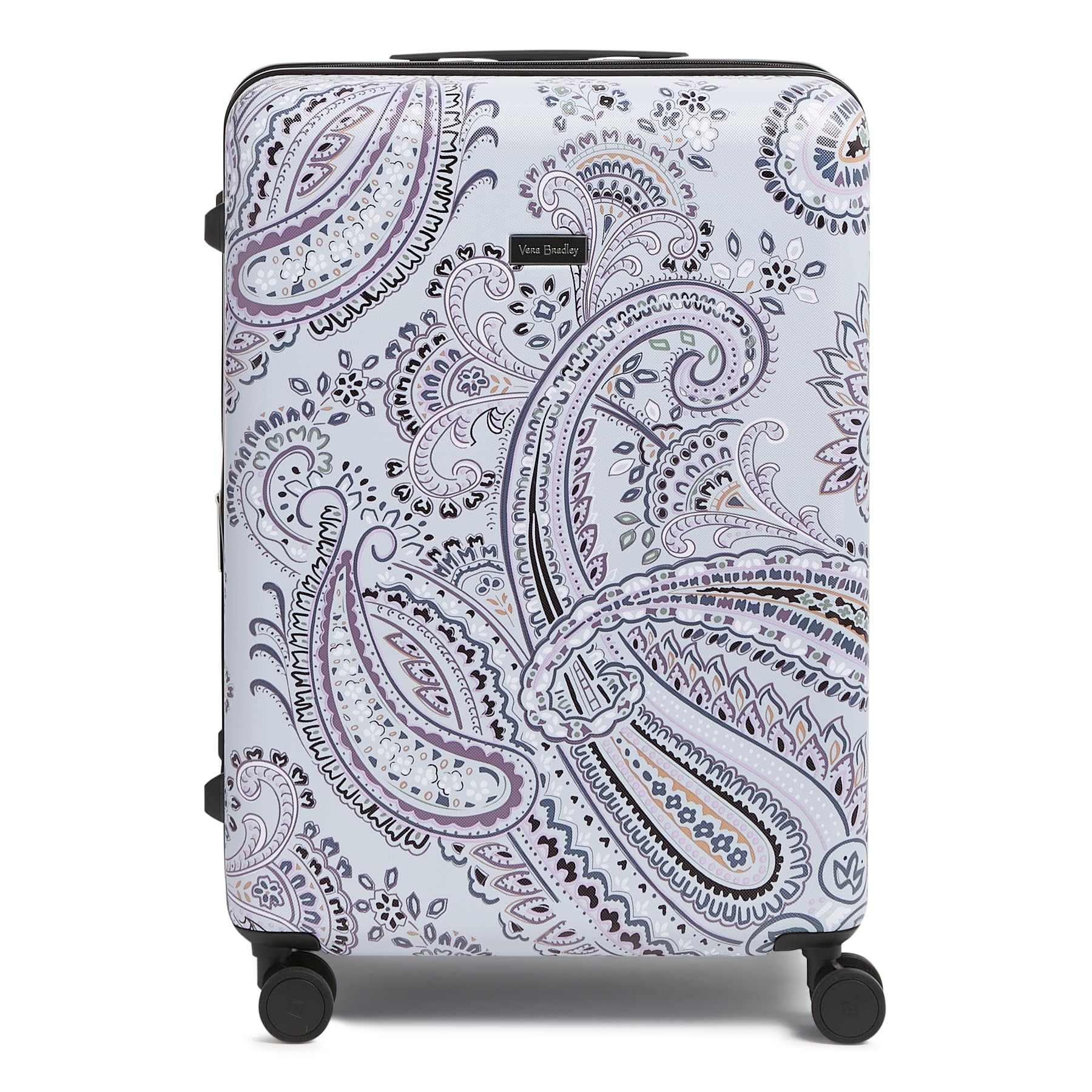 Vera Bradley Women's Hardside Rolling Suitcase Luggage, Soft Sky Paisley, 26" Check in, Hardside Rolling Suitcase Luggage