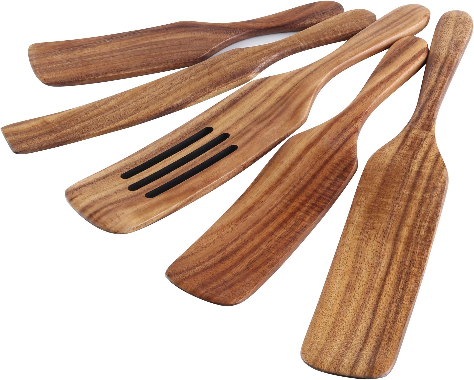 Amazon.com: NIGILA 5Pcs Wooden Spoons Kit for Cooking Durable Acacia ...