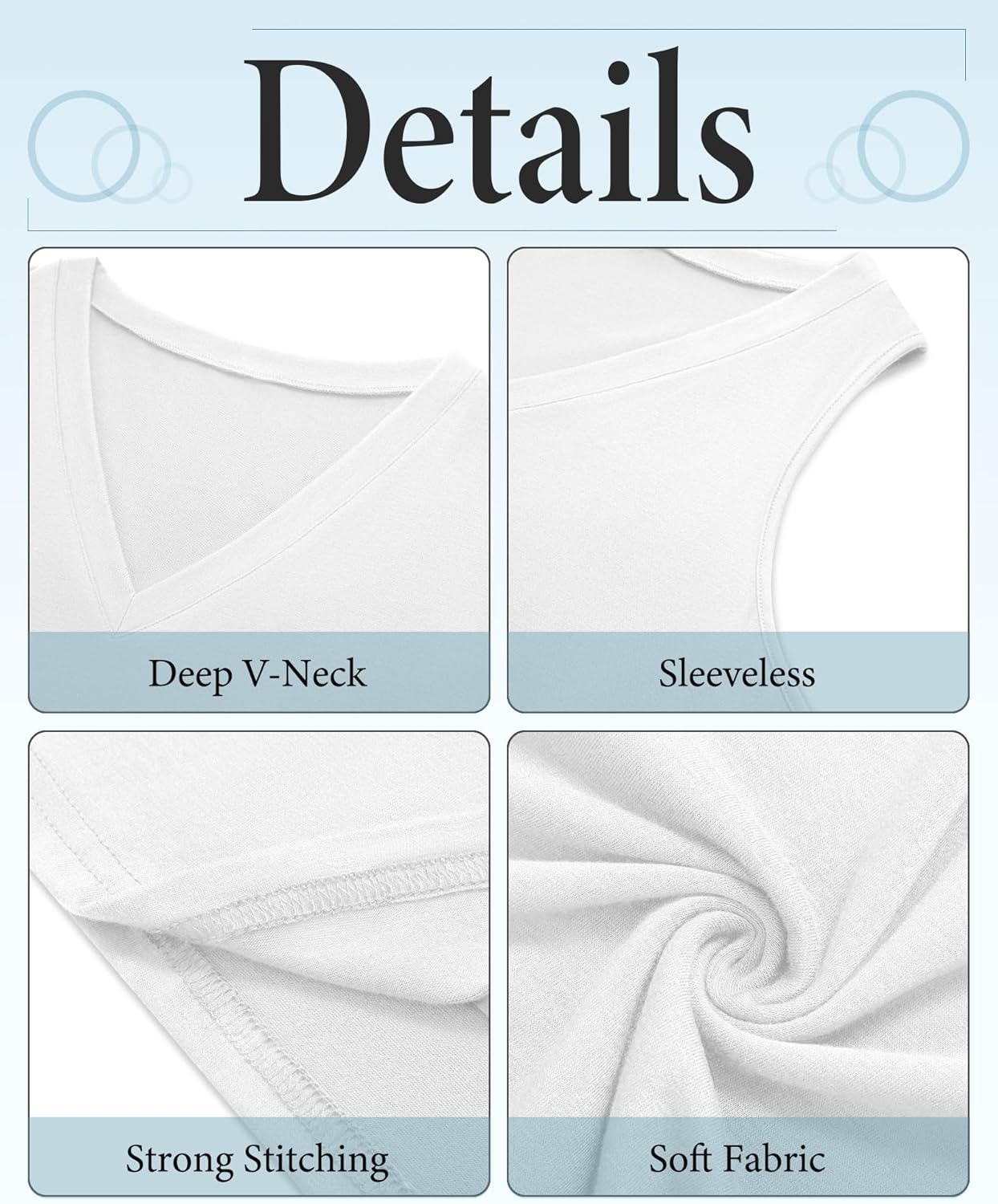 3 Pack Women's Plus Size V Neck Tank Tops Sleeveless Loose Fit Summer Tees Casual Trendy Basic T-Shirts Flat Hem