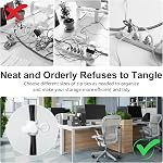OneLeaf 30Pcs Cord Organizer, Silicone Cable Ties Reusable, Cord Ties for Electronics, Multipurpose Elastic Wire Ties, Travel Essentials for Cable Organizer, Wire Organizers for Fastening Cords