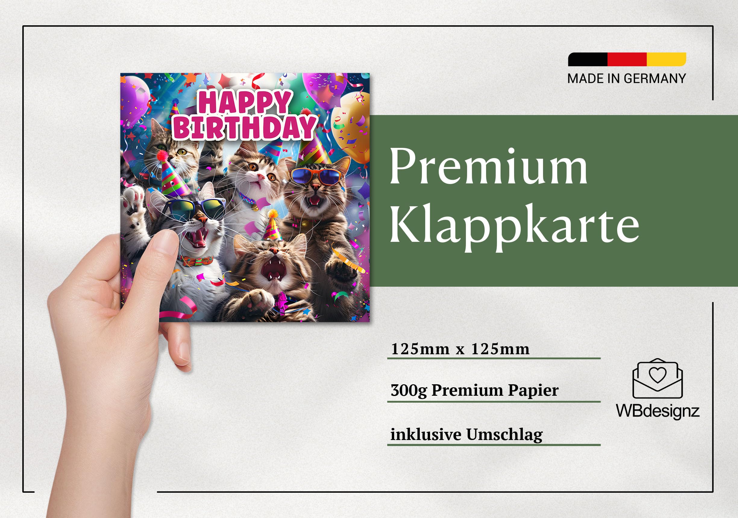 Biglietto Auguri Con Gatti AUGURI GATTASTICI Ideale Per Gattofili Per - Foto 10