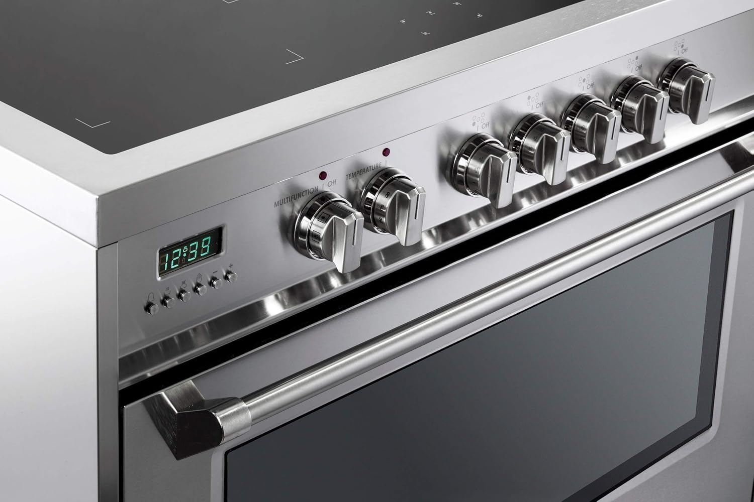 Verona Designer Series VDFSIE365SS 36 Inch 5 cu.ft Induction Range Oven Freestanding, 5 Elements Smoothtop Cooktop, Convection Stainless Steel