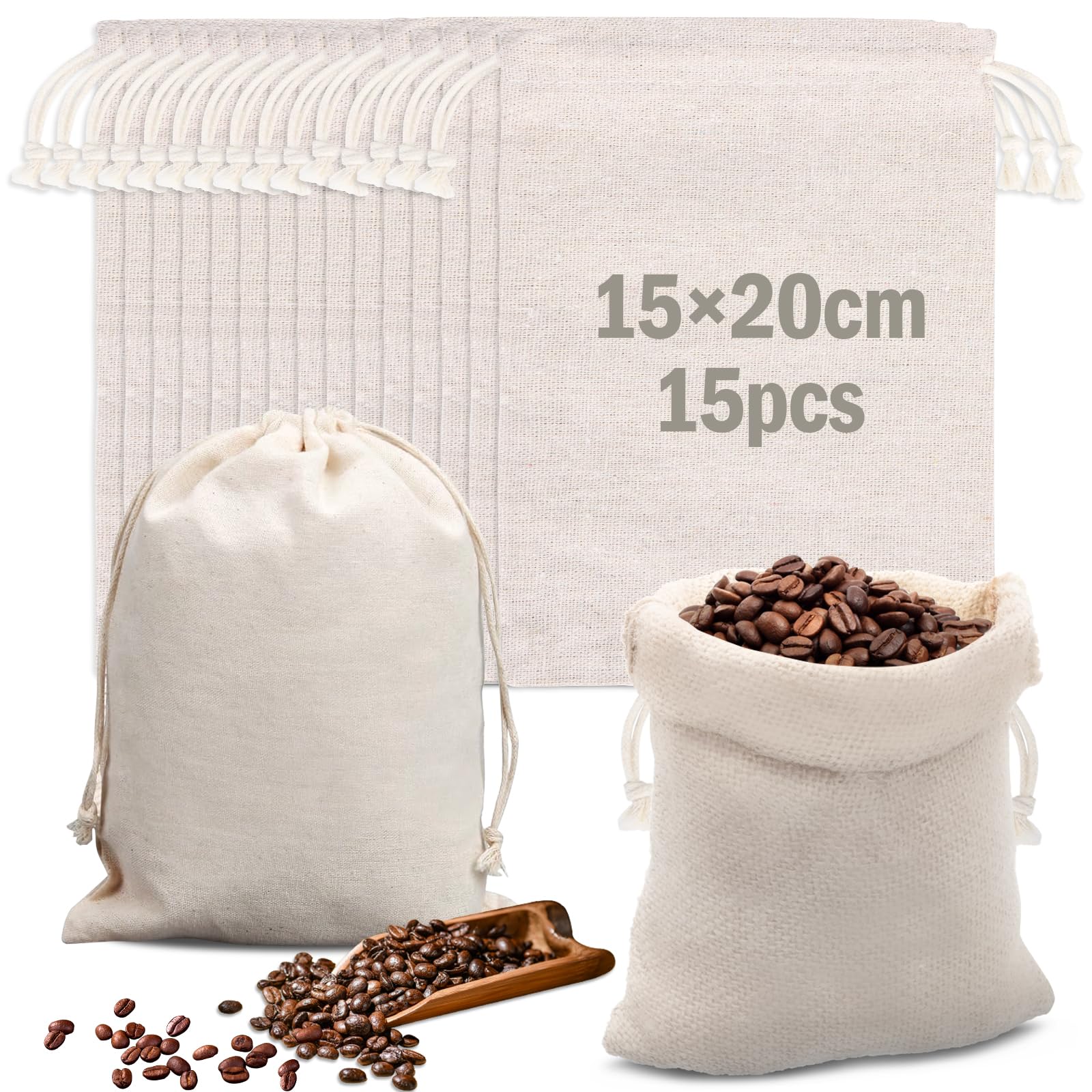 KSIUW Sacchetti Juta - 16 PCS Sacchetti Lino Regalo, Sacchetti di Luta