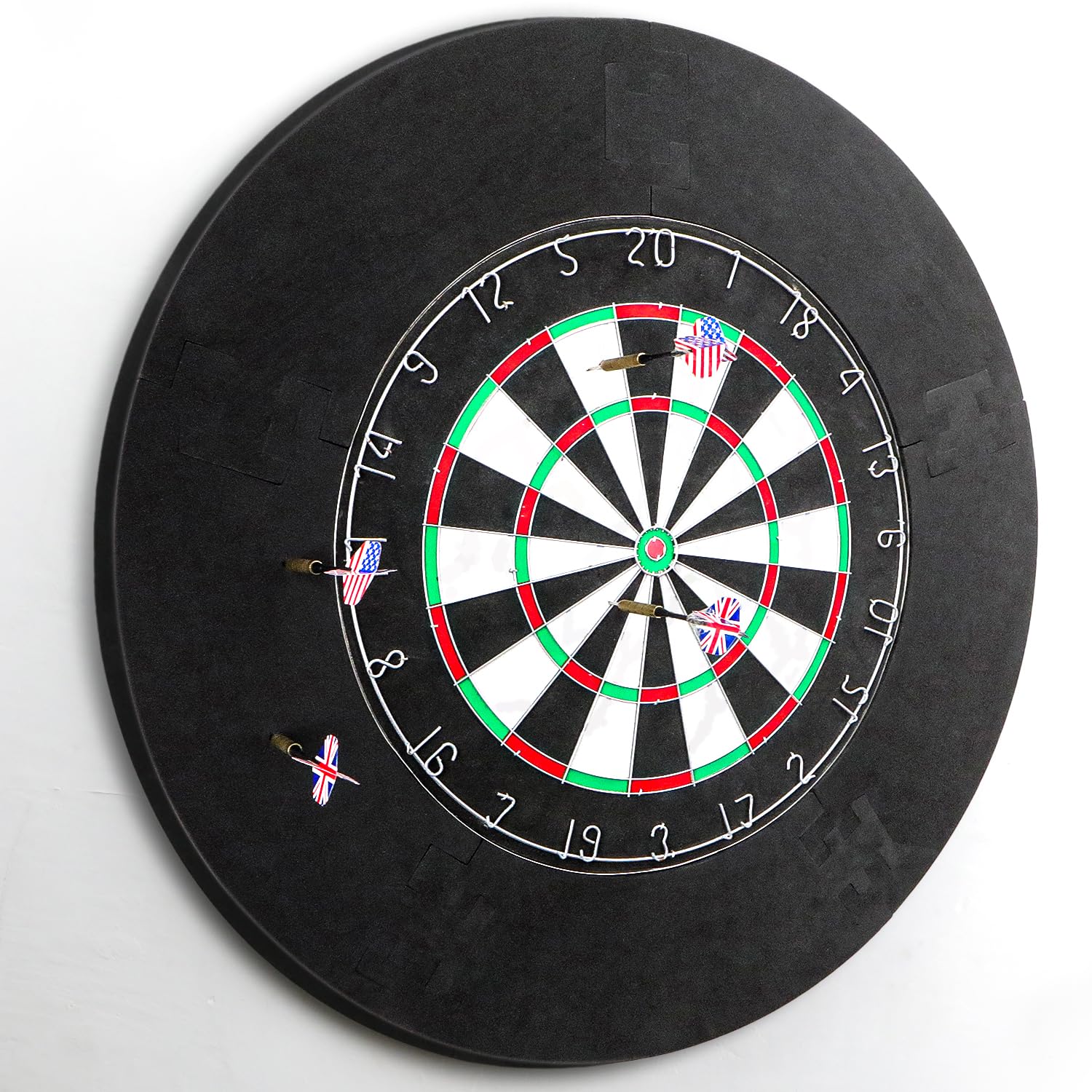dartscheibe Surround auffangring dartscheibe schutzring Eva Dart Surround wandschutz, 45 cm Dart catchring Surround, 5 teiliger Backboard Ring 18 Zoll für Trainingsboard