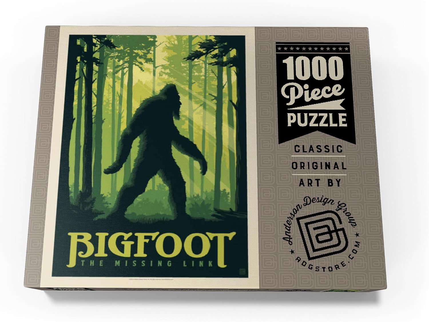 MyPuzzle Bigfoot: The Missing Link, Vintage Poster - Premium 1000 Piece Jigsaw Puzzle for Adults