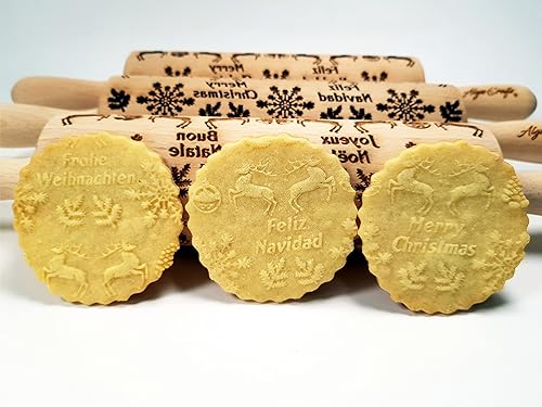 Miniatura 40 de PIN DE RODILLO EN REBOSADO DE NATIVIDAD PARA GALLETAS DE PAN DE JENGIBRE PARA NAVIDAD