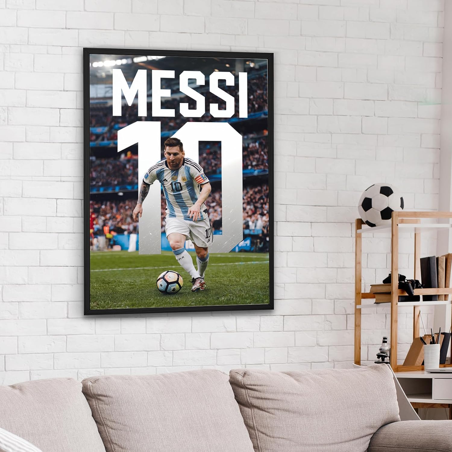 Messi Poster, Famous Soccer Player Posters, Leonel Messi Posters For Boys Bedroom, Soccer Wall Art, Gift for Fan Football, Leonel Messi Wall Art, Living Room Sport Room Gift for Fan Football- 12x18 Inches - Image 3