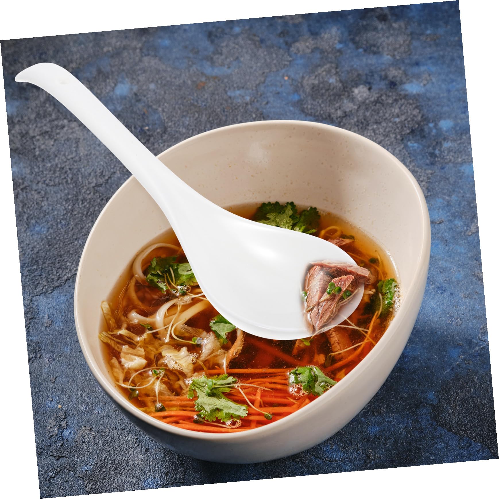 Alipis 6 piezas Cucharas de para Sopa y Arroz de Diseño Ergonómico Aptas para Lavavajillas para Cocina y Restaurante