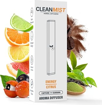 The Clean Mist Botanical Fragrance Stick Set, Plant-Based Citrus Botanical Scent, Non-Electronic Personal Fragrance Accessory, 1 Stick, 1 Pack