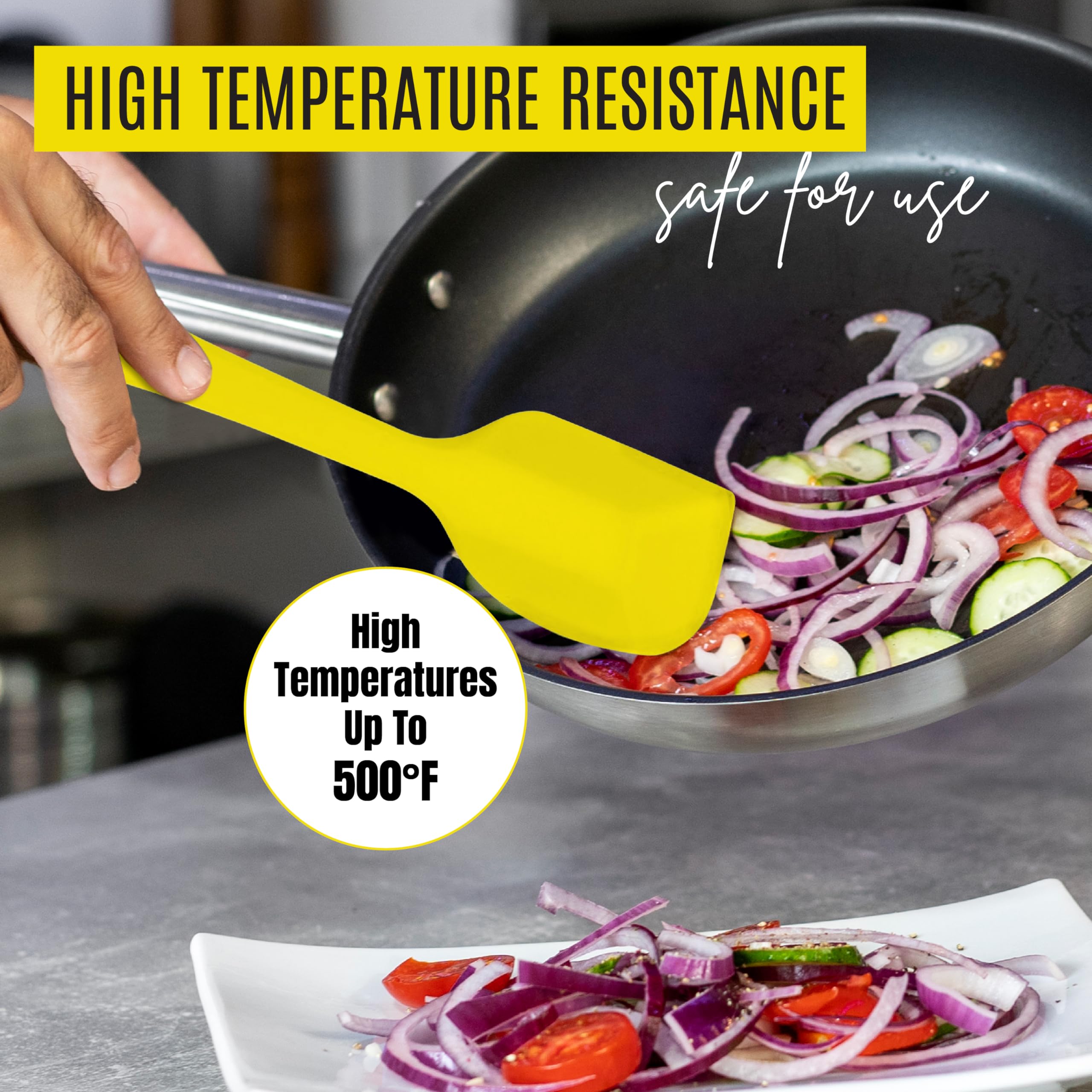 NEXTOP Silikonowa szpatułka 8-częściowy zestaw, odporne na wysokie temperatury, nieprzywierające gumowe szpatułki, odporne na wysokie temperatury, bezszwowa jednoczęściowa konstrukcja,