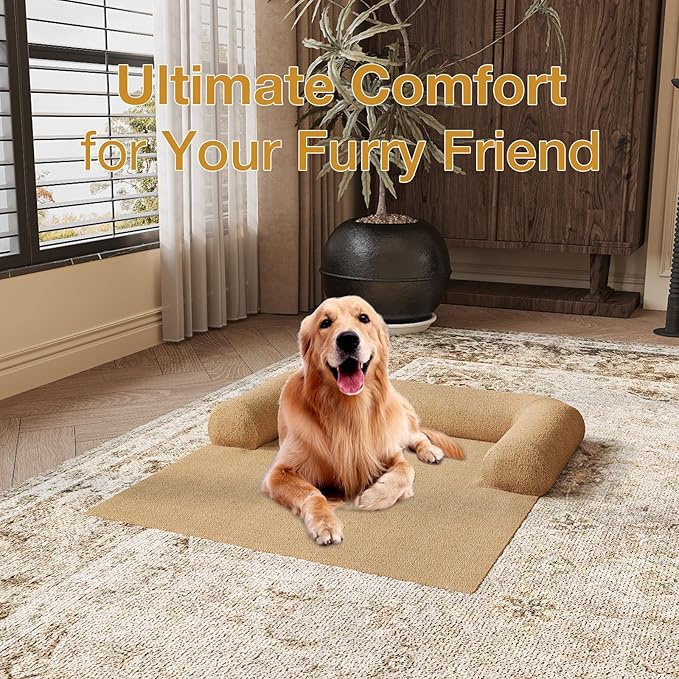 Cama Ortopédica para Perros Grande con Borde y Espuma Viscoe miniatura 2