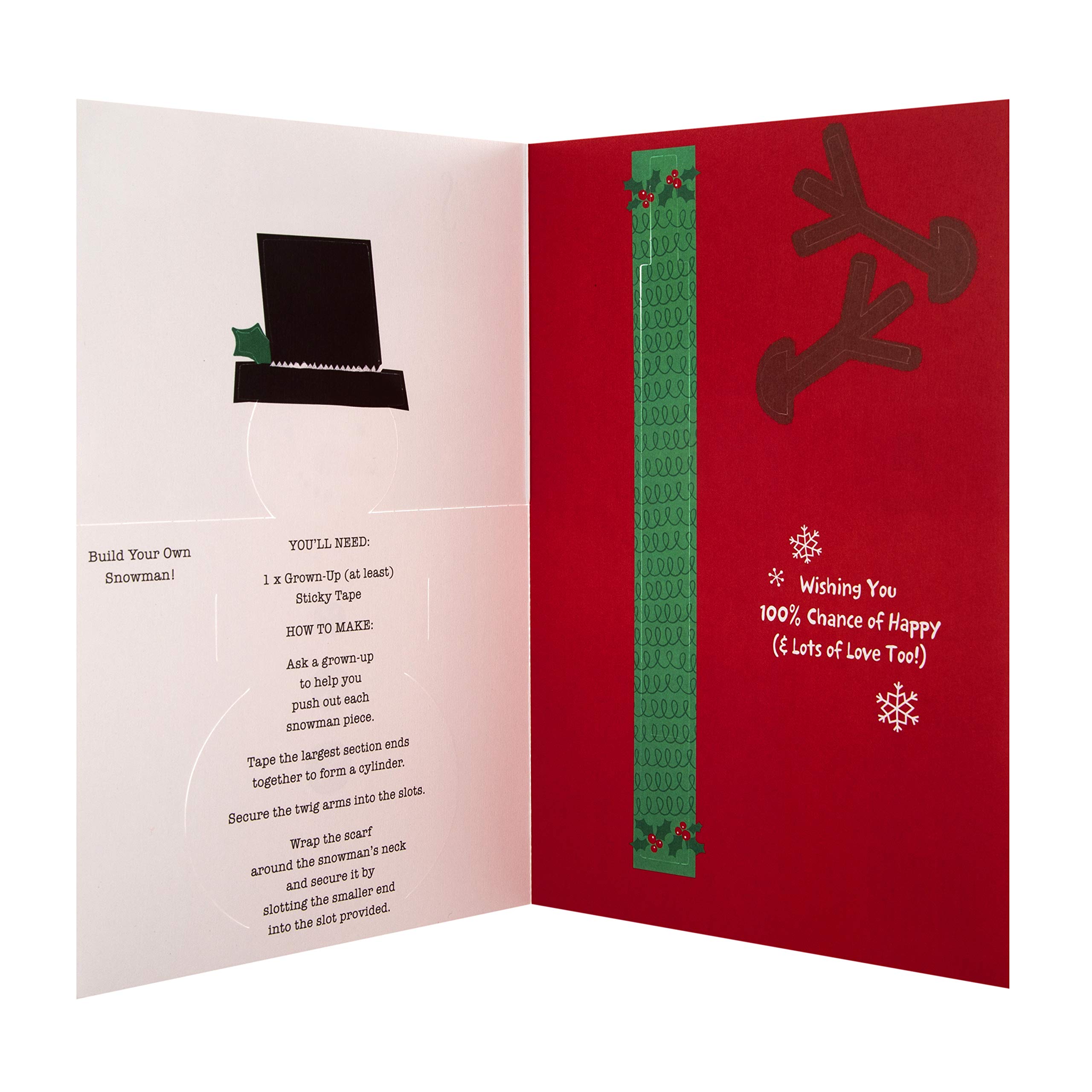 Hallmark Weihnachtskarte Für Sohn – 'For A Son Who Makes Christmas Snow Much Fun', Mit Schneemann, 22,8x15,9 Cm