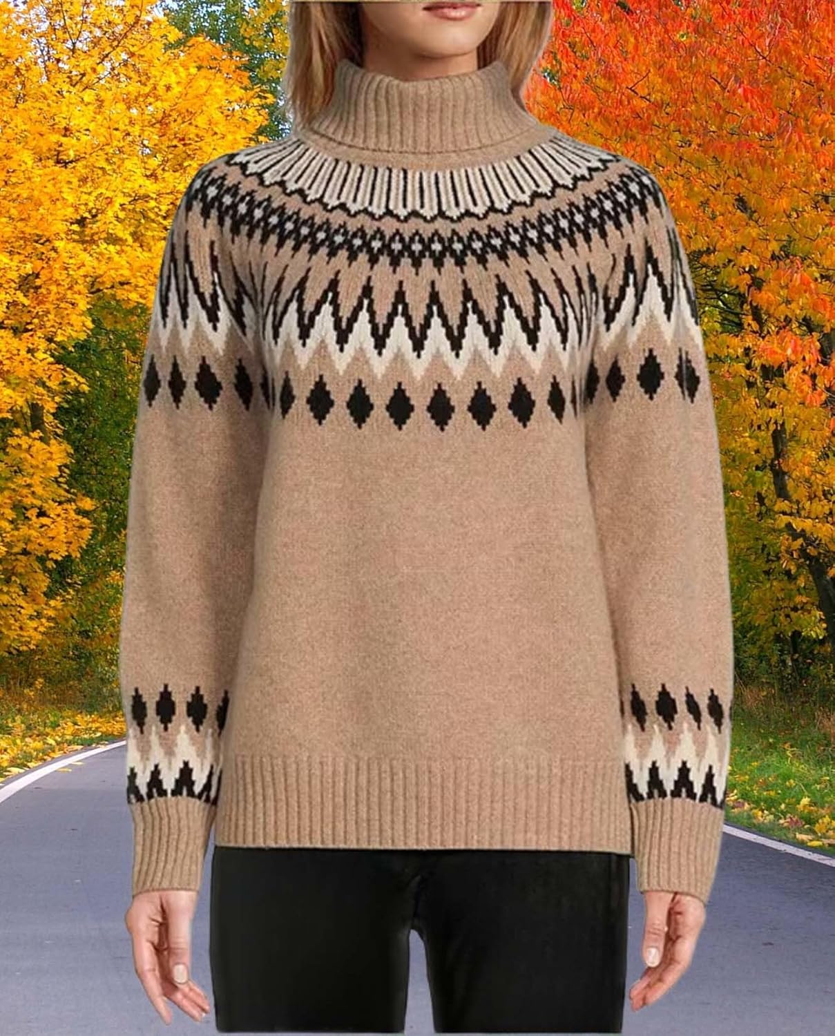 Sweater Womens Long Sleeve Round Neck Pullover Top Knitted Cozy Sweater Lightweight Cute Autumn and Winter - Image 6
