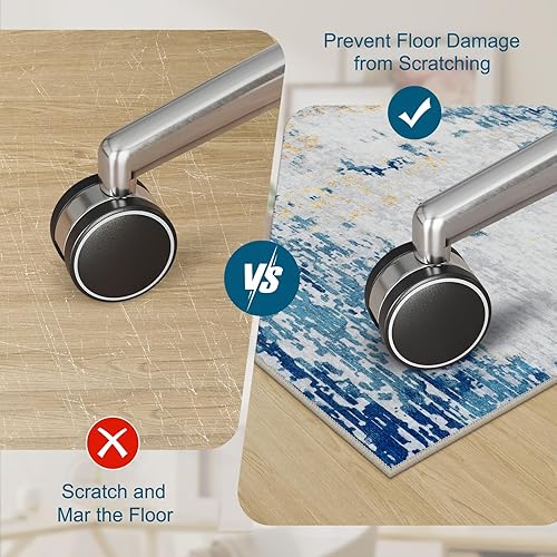 Miniatura 32 de Anidaroel Tapete abstracto para silla de oficina de 36 x 48 pulgadas para suelo de madera, tapete antideslizante para silla de escritorio de madera