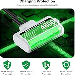 Xbox Battery Pack Rechargeable with 4 Back Covers and a USB C Charging Cable, 2X 4800mWh Xbox Controller Battery Play and Charger kit for Xbox One and Xbox Series X/S-White