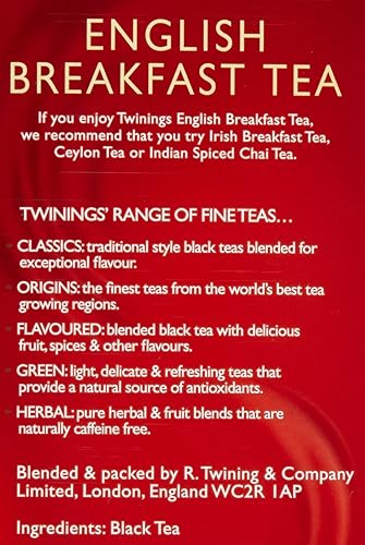Miniatura 3 de Twinings Té de desayuno inglés, bolsas de té, cajas de 50 unidades, paquete de 6