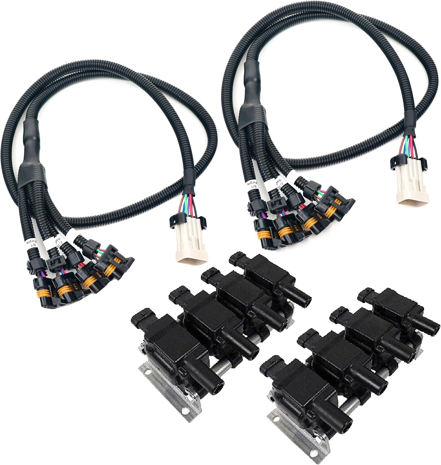 Michigan Motorsports D580 Billet Coil Relocation Bracket Kit with Extension Harnesses | Fits LS1 LS6 Engines | Compatible with 12558948 D580 Coils