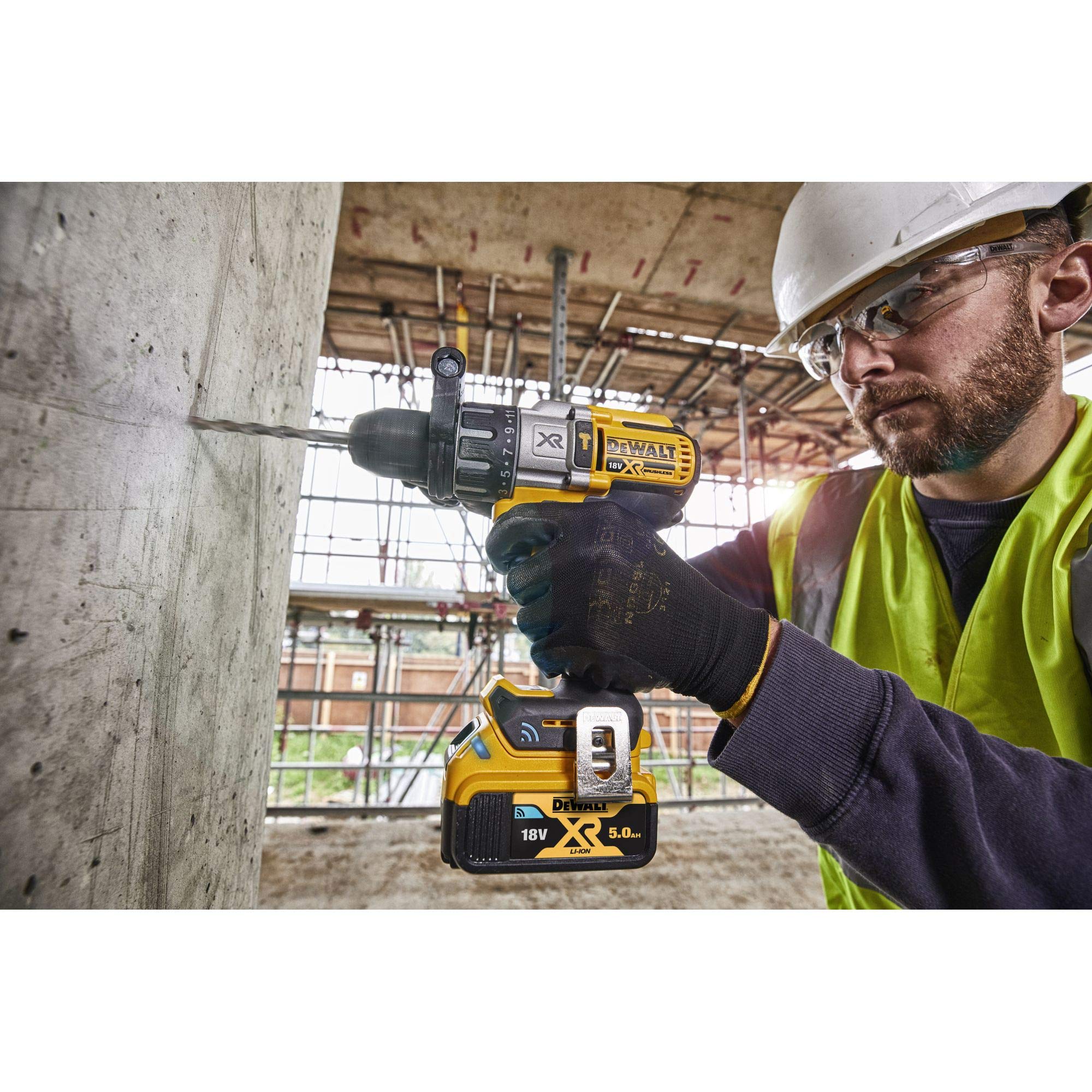 DeWalt DCK273M2T-QW D25417KT-QS Trapano avvitatore a percussione 18V/54 6Ah Li-ION 95Nm-DCD996T2, 35V, Multicolore