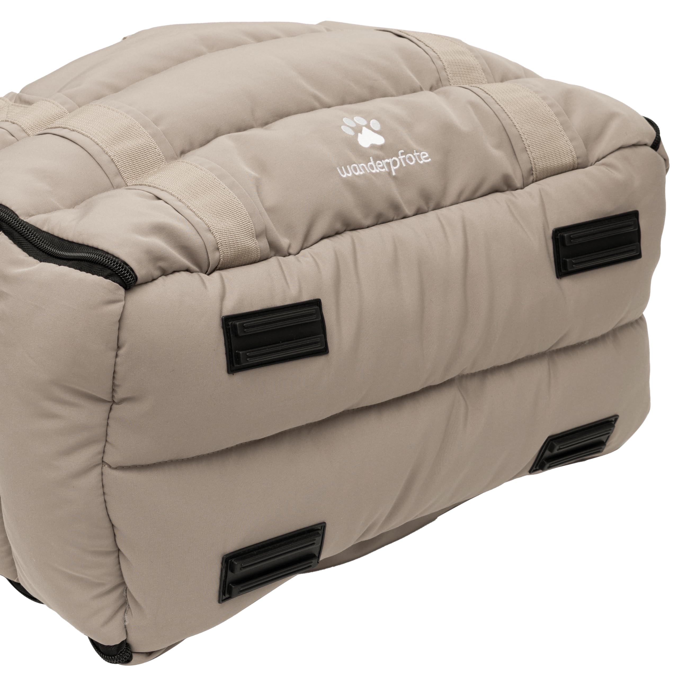 Hundetragetasche – Hundetasche & Tragetasche Hund, Hunde Tragetasche bis 10kg, leichte Transporttasche Hund als Bequeme Umhängetasche für Reisen (Grau, L)