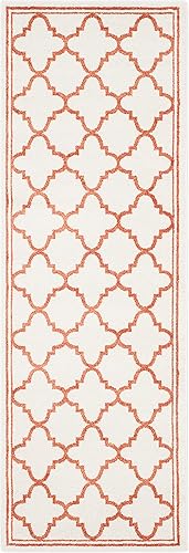 Vista 138 de Safavieh Amherst Collection AMT422B - Alfombra para interiores y exteriores, color gris claro y beige