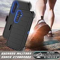 Vista 6 de Njjex Funda resistente para Samsung Galaxy A54 5G, para Galaxy A54 5G con funda de clip para cinturón, protector de pantalla integrado resistente a