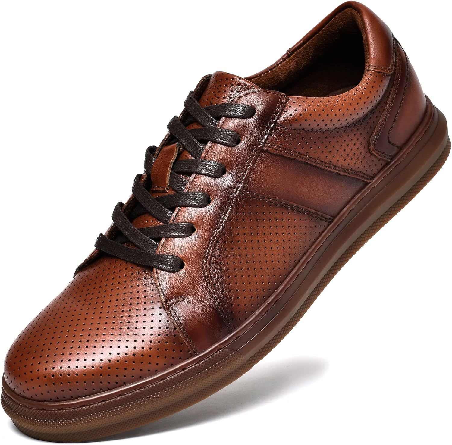 Brown Leather Sneakers Sneakers Franco Cuadra Usa Aldo Red