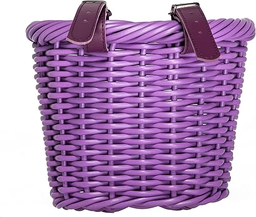 Miniatura 3 de MEGHNA Mini cesta tejida para bicicleta para manillar de bicicleta para niña y niño para scooter, varios colores