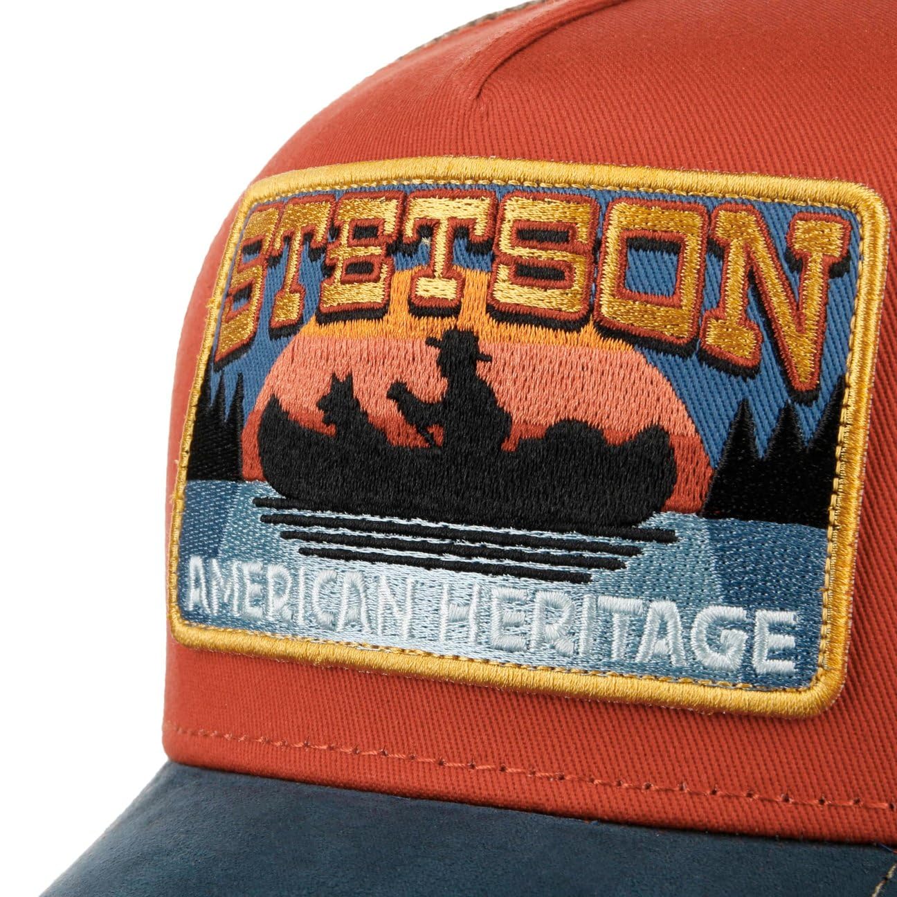Stetson Car Club Trucker Cap czapka damska/męska – z bawełny – jeden rozmiar (55 – 60 cm) – regulowana czapka z siateczki – Snapback z przewiewnym zasilaczem sieciowym – wielokolorowa czapka z