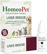 HomeoPet Liver Rescue, Safe and Natural Liver-Support Supplement for Cats, Dogs, and Other Small Animals, 15 Milliliters