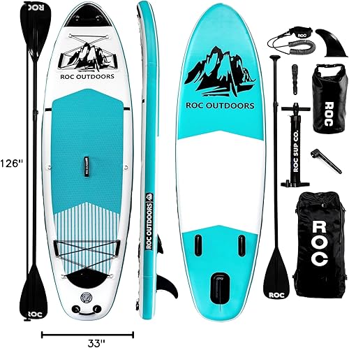 Miniatura 6 de Roc Inflatable Stand Up Paddle Boards with Premium SUP Paddle Board Accessories, Wide Stable Design, Non-Slip Comfort Deck for Youth & Adults