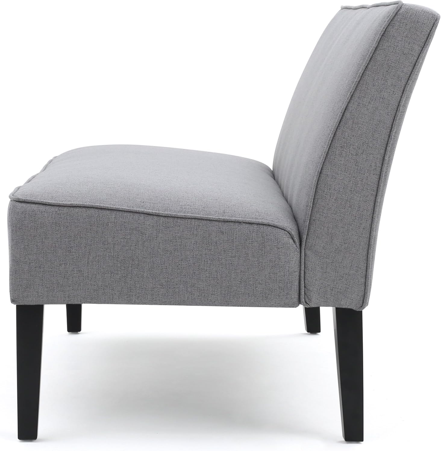 Christopher Knight Home Dejon Modern Fabric Loveseat, Gray / Matte Black Dimensions: 30.00”D x 50.00”W x 32.20”H