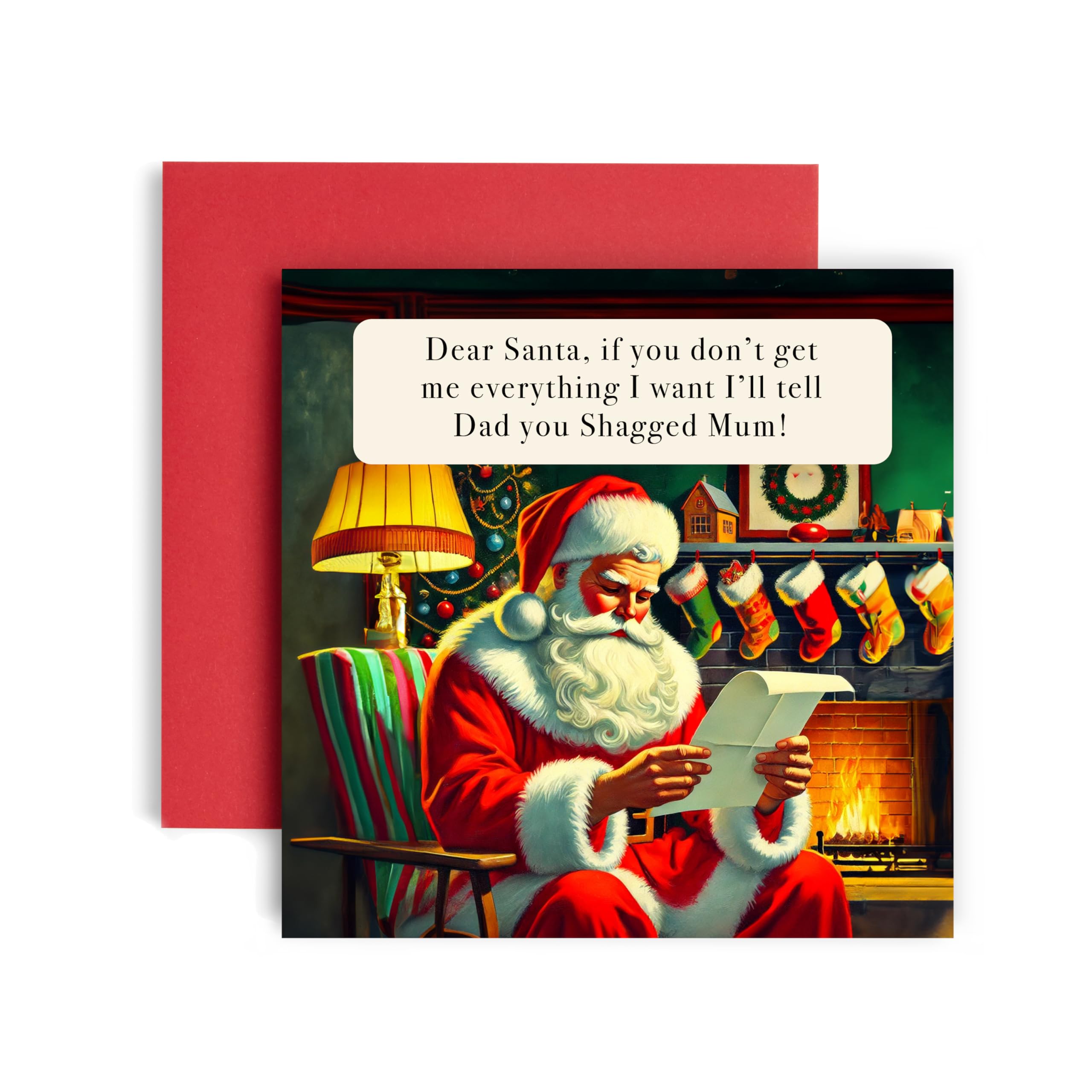 Hunts England Tarjeta De Navidad Artística De Lujo Con Texto En Inglés "To A Very Special