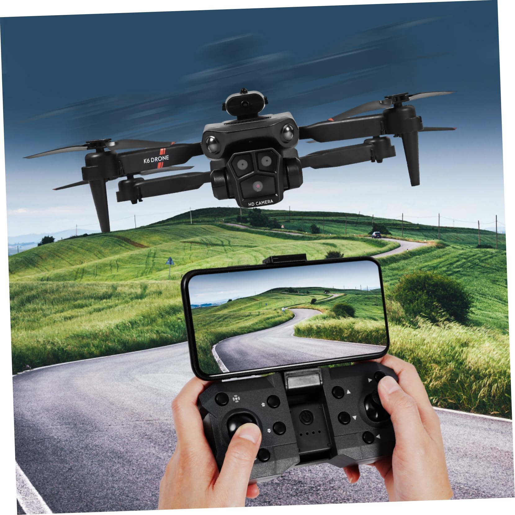Dron Plegable Modelo Max con Cámara Triple y Evitación de Obstáculos